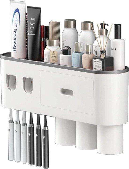 OEM Zahnputzbecher Set Wandmontage mit Doppel-Automatik Zahnpasta Spender, 3 Köpfe, Bad 2026