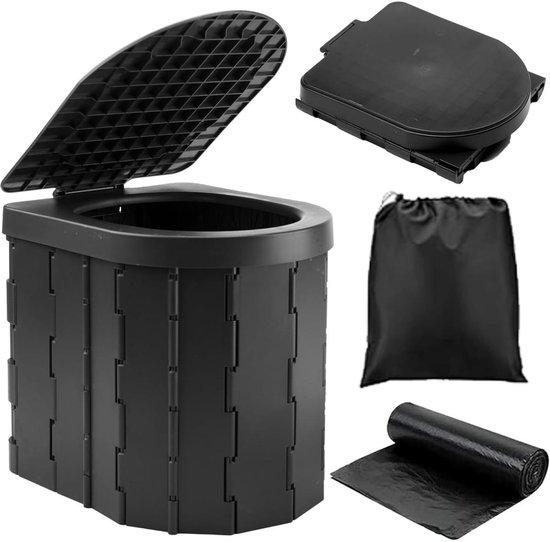 OEM Leichtgewichts-Campingtoilet - Einwegtoilet - Reise- und Campingtoilet - Faltbar - Ideal für Camping, Wandern und Angeln - Schwarz 2026