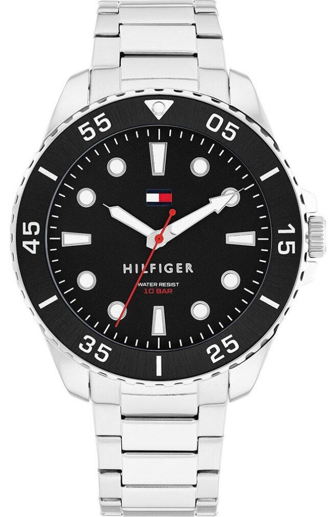 Tommy Hilfiger Herrenuhr Ozeanisch 1792203 Edelstahl Schwarz 10 ATM Wasserdicht