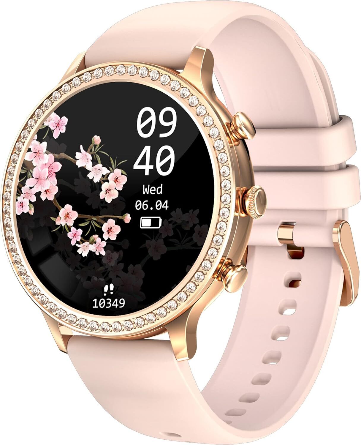 findtime mit Telefonfunktion Diamanten Sportuhr mit Blutdruckmessung Schlafüberwachung Pulsuhr Schrittzähler Uhr Fitness Tracker