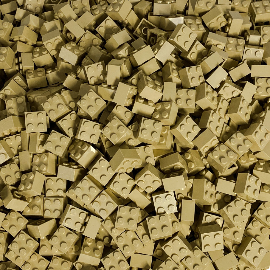 LEGO® 2x2 kocky Vysoké kamene Svetlá béžová - 3003 NOVINKA! Množstvo 500x