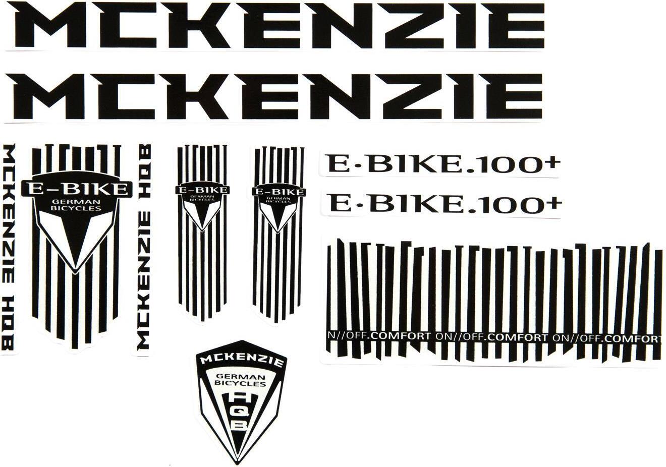 MIFA Fahrrad DEKOR Satz Aufkleber Rahmen frame Decal Sticker MC KENZIE schwarz weiß