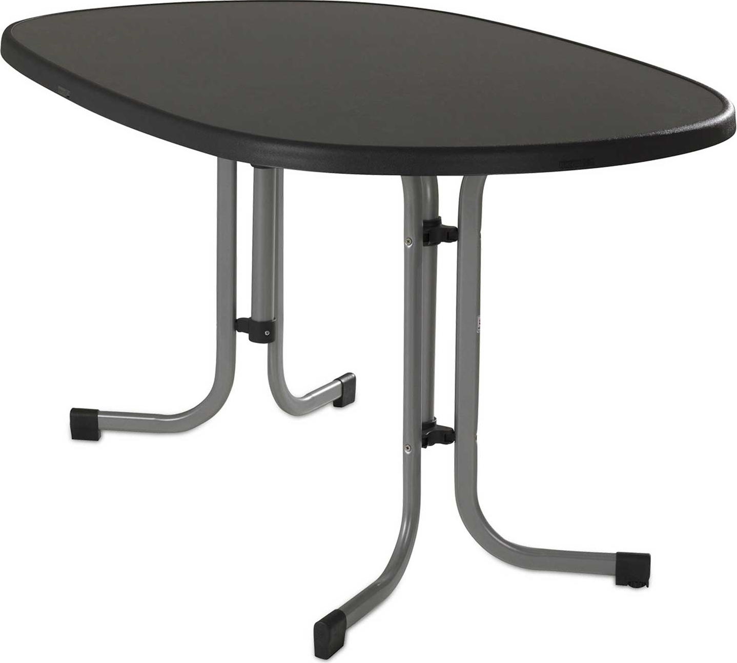 Gartentisch - Grau - Mecalit - Metallgestell - 140 x 90 cm - klappbar