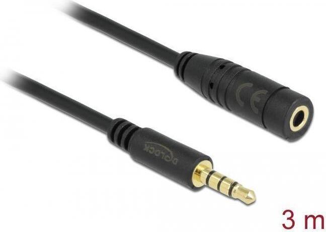 DELOCK Iphone Klinkeverl.3,5mm -> 3,5mm St/Bu 3.00m 4Pin 84668