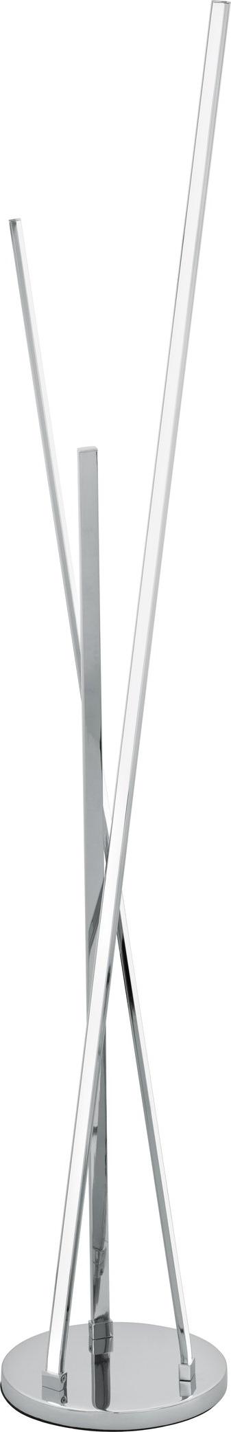 EGLO LED Stehlampe PARRI, Stehleuchte, Standleuchte aus Aluminium und Kunststoff, Wohnzimmerlampe, Bürolampe in Chrom, Fußtrittschalter 96324