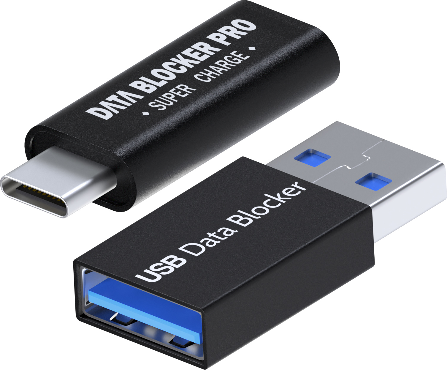MMOBIEL USB Datenblocker & USB-C Datenblocker [2er Pack] Schützt vor Hackern – Schwarz [2x] Data Blocker USB-A & USB-C -7335