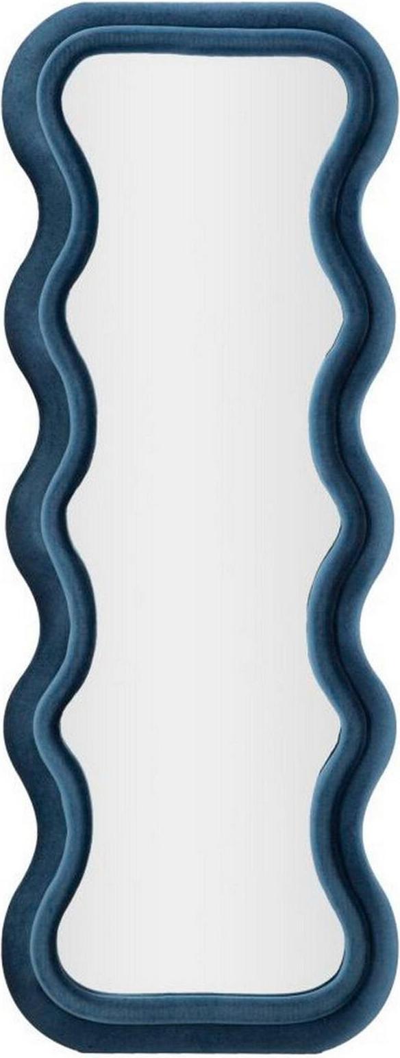 Dmora Spiegel Allen, Spiegel mit Rahmen, Wanddekorationsartikel, Spiegeldekoration, 60x6 h160 cm, Blau