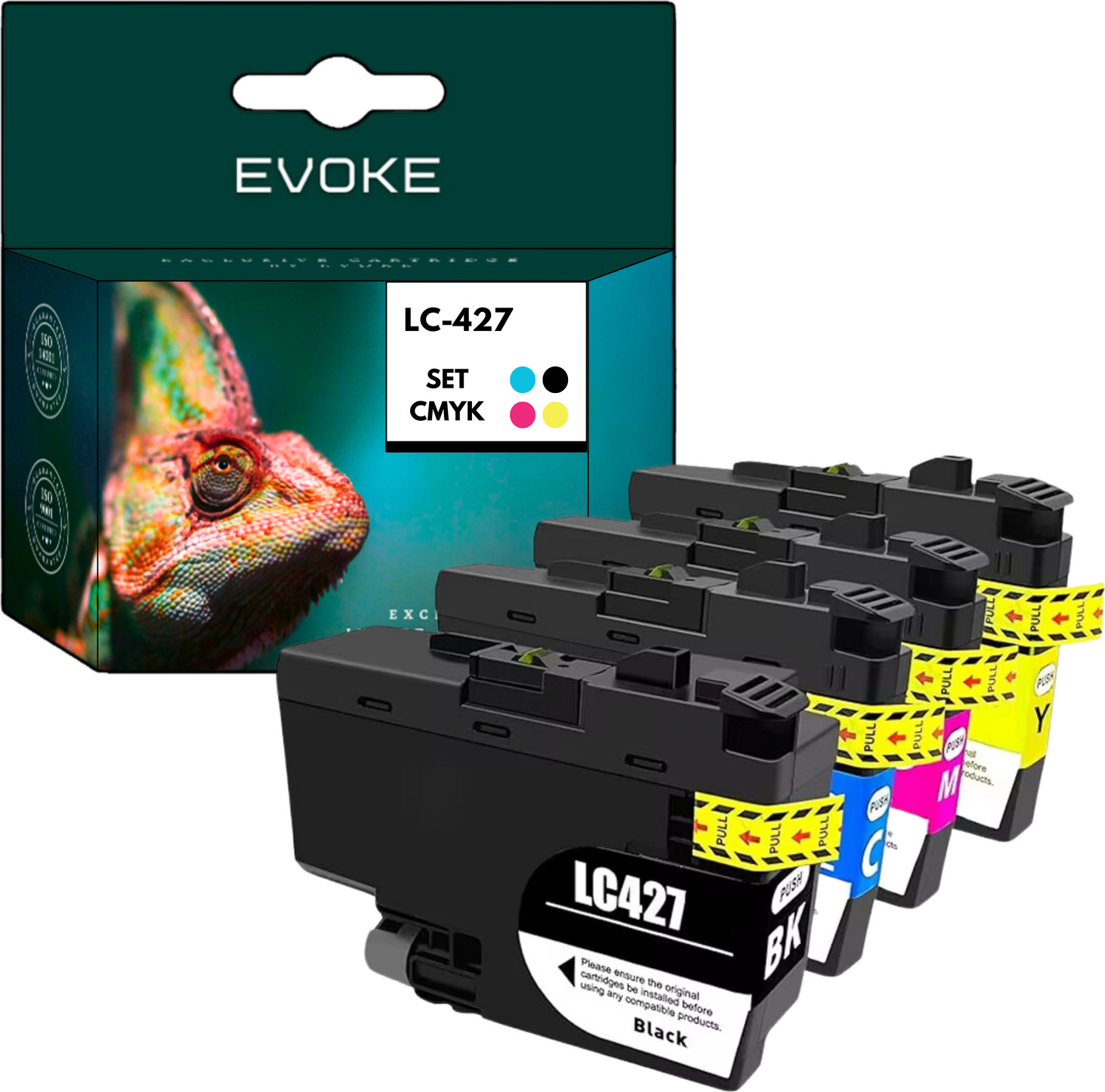 LC427 Tintenpatronen Kompatibel Für Brother Drucker – 4er Pack (schwarz, Cyan, Magenta, Gelb), Hohe Ergiebigkeit