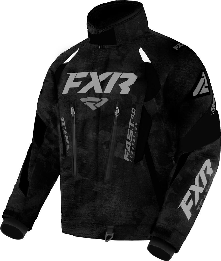 FXR Team FX 2-in-1 2023 Snowmobil Jacke, schwarz/grau, XL