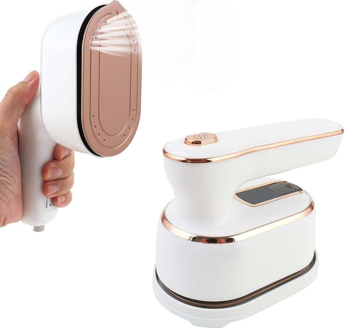 Mmgoqqt Mikro-Dampfbügeleisen, Reise-Dampfbügeleisen für Kleidung, tragbares Mini-Dampfbügeleisen, Handdampfbügeleisen,white Kau-LA-251216-87