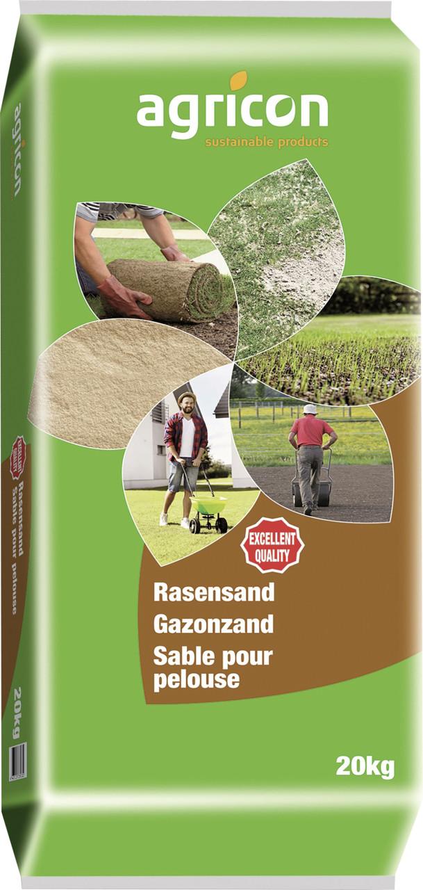 Agricon Rasensand 20 kg Quarzsand für bessere Drainage und Lockerung des Bodens 69330