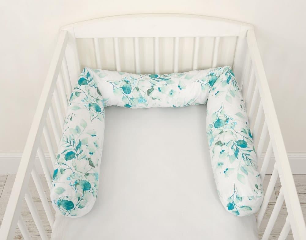 BellaFurn Universal Roller Bumper Baby Bumper Baby Bed-Bamer-anti-Anin-Anin-Anti-Anti-Anti-Anti-Anti-Anti-Antogic & Eikotex Baumwolle-eucayptus iveucayptus OCHR-WAL/1088