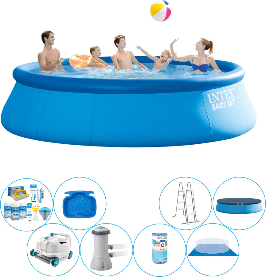 Komfortný balík pre bazén - Intex Easy Set Round 457x122 cm