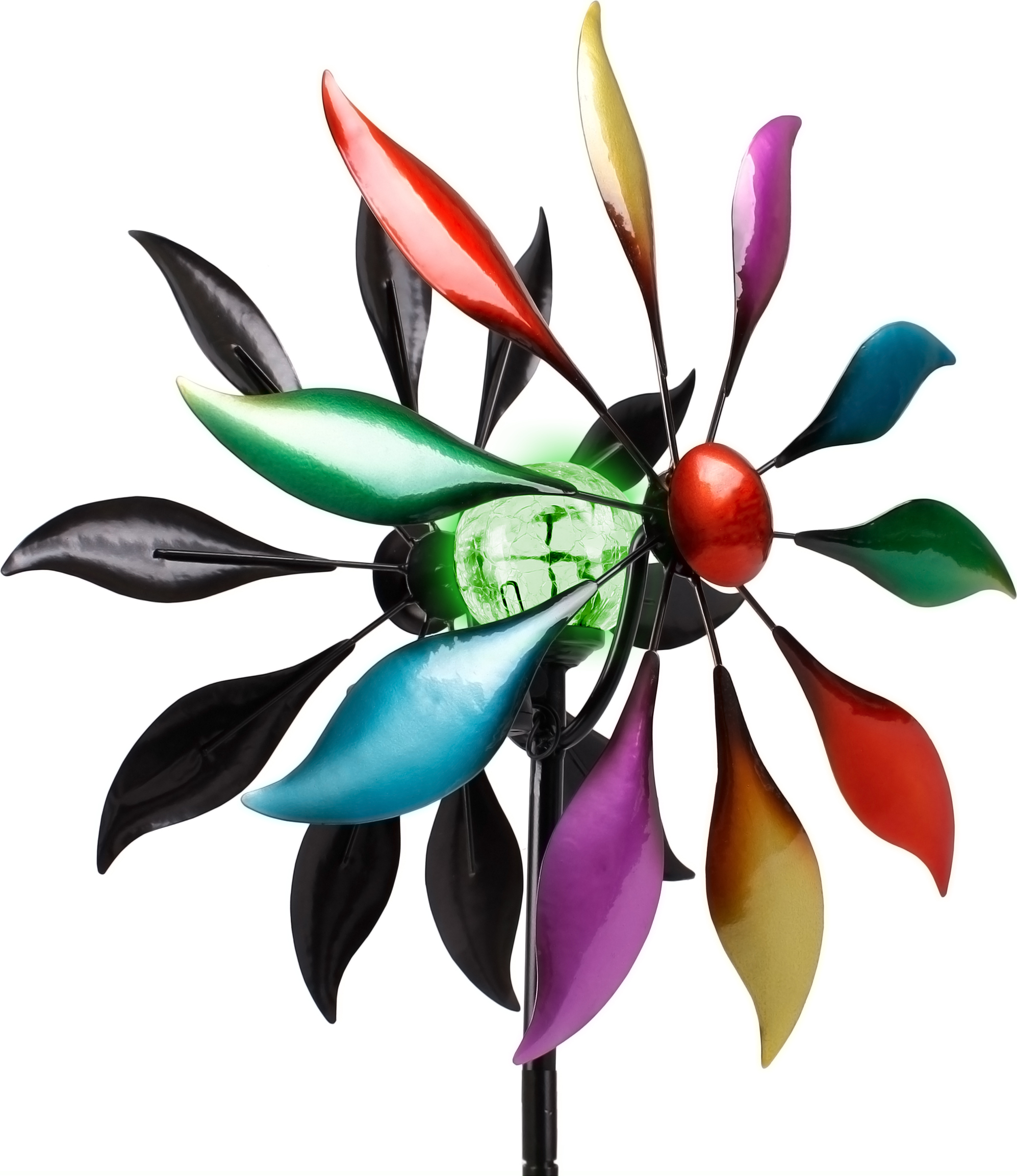10x Girandola con Fiore, Puntale per Aiuole, Decorazione da Giardino o Terrazza, HLP 74,5 x 37,5 x 14 cm, Colorato | Leroy Merlin