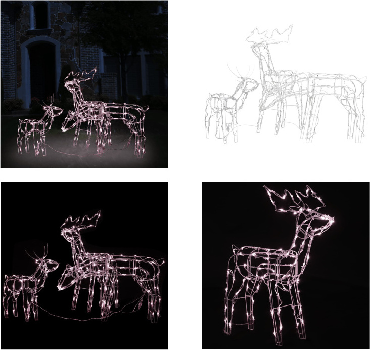 vidaXL 3 tlg. LED Rentiere Set Weihnachtsdekoration 229 LEDs - LED Weihnachtsdekoration - LED Weihnachtsdekorationen - LED Dekoration - Weihnachtsdekoration HL289962