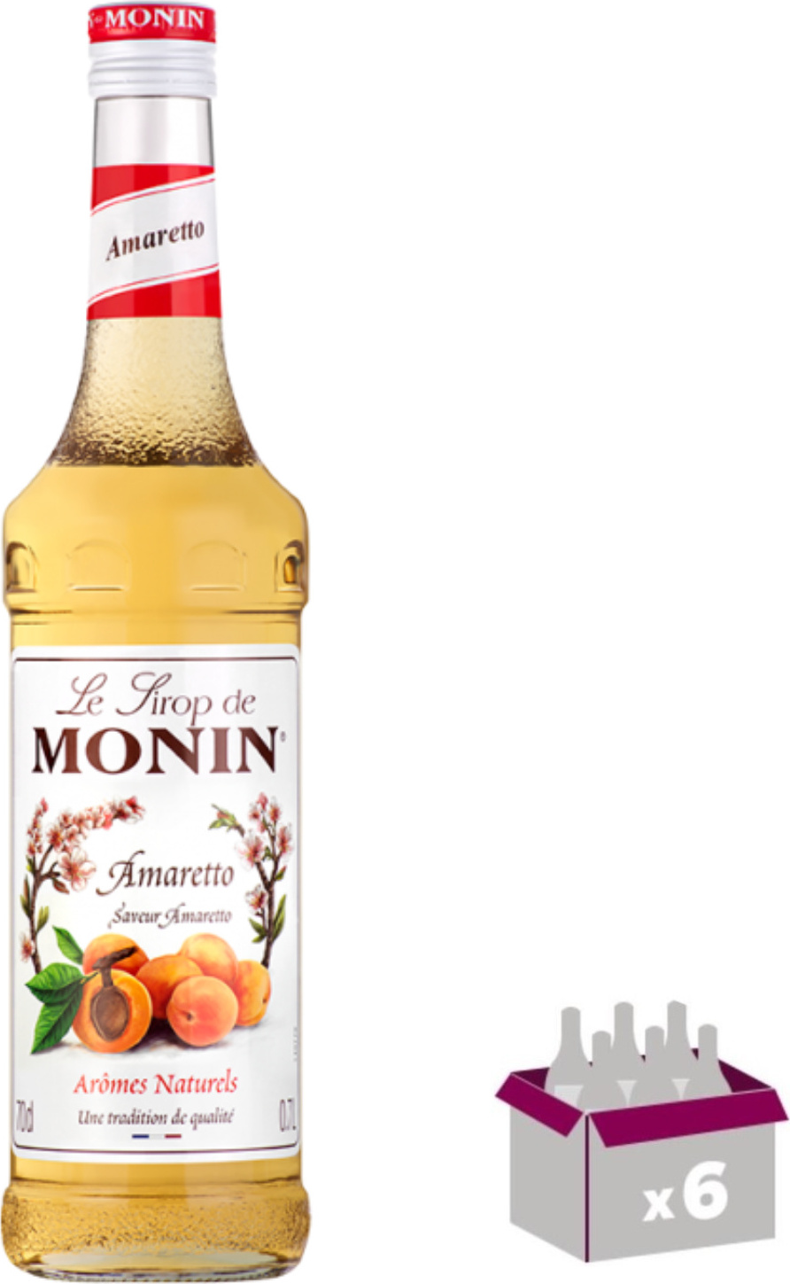 Lot de 6 Sirop Monin - Amaretto - 70cL