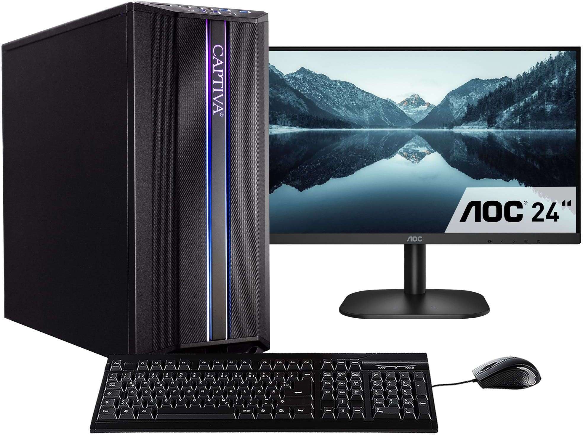 Herný počítač Captiva R69-345|R5 5500|32 GB DDR4|RTX 3050|500 GB|23,80"|FreeDOS