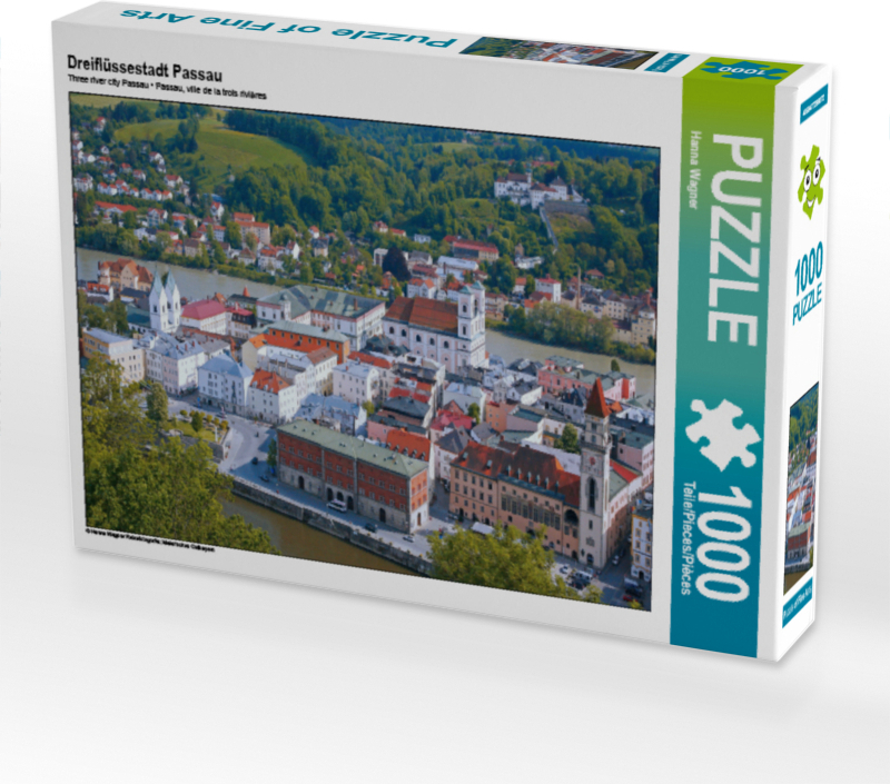 CALVENDO Puzzle Dreiflüssestadt Passau | 1000 Teile Lege-Größe 64x48cm Foto-Puzzle für glückliche Stunden