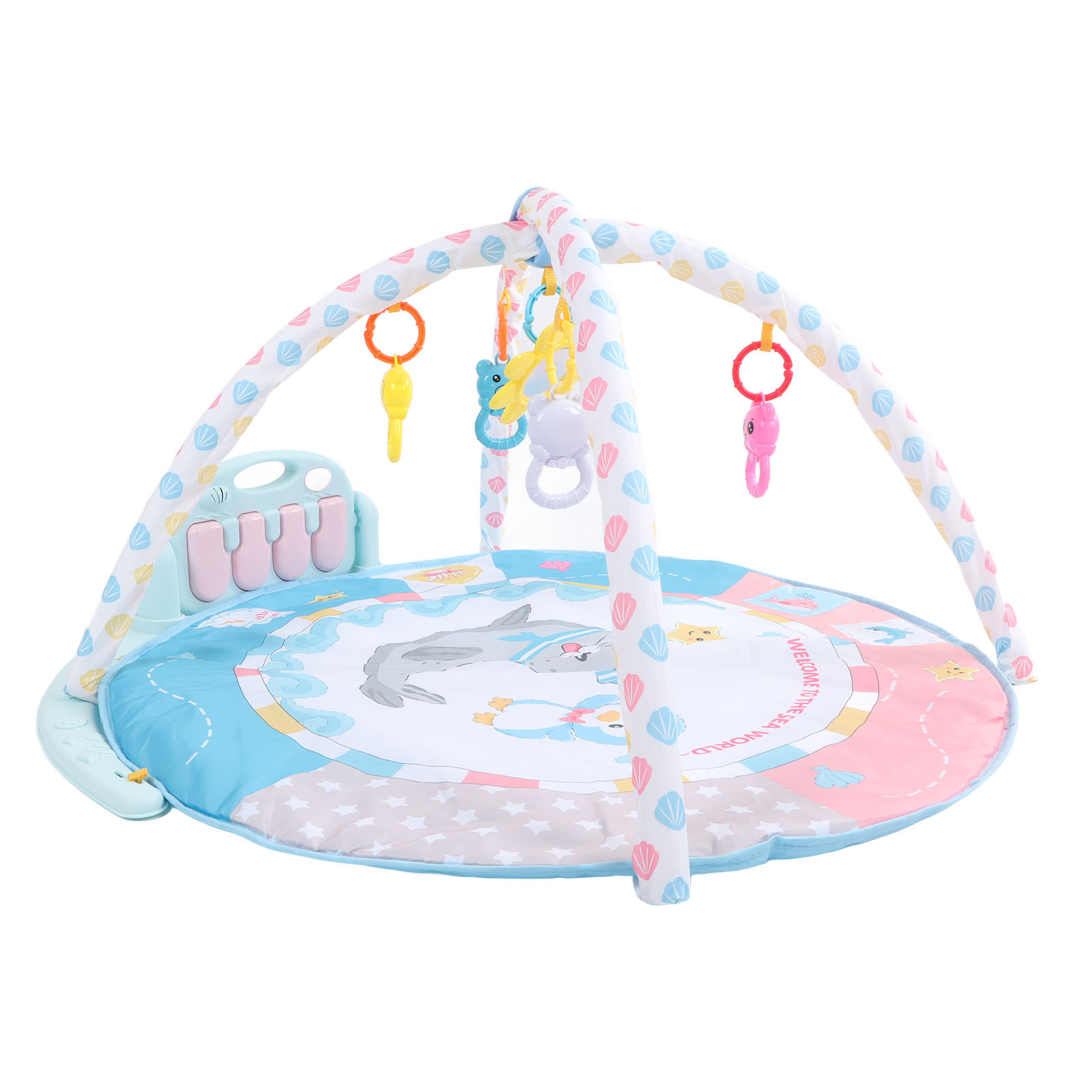Cocosity Baby Gym Spielmatte,Baby Runde Klaviermatte,Baby Musikmatte,Baby Musik Gymnastikmatte,Baby Gym Matte,Baby Klavier Gymnastikmatte
