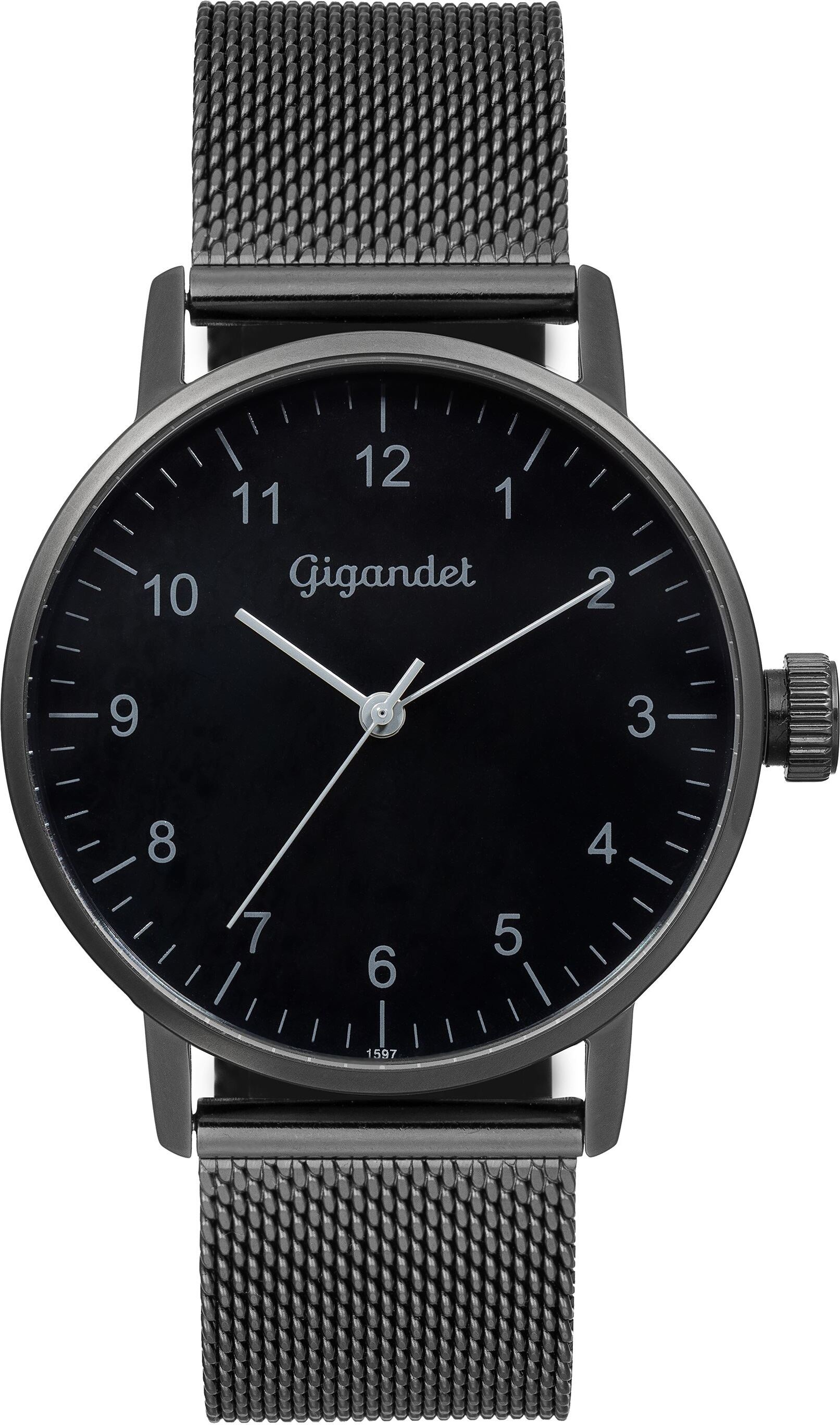 Gigandet Quarzuhr Edelstahl Schwarz Minimalism - G27-007