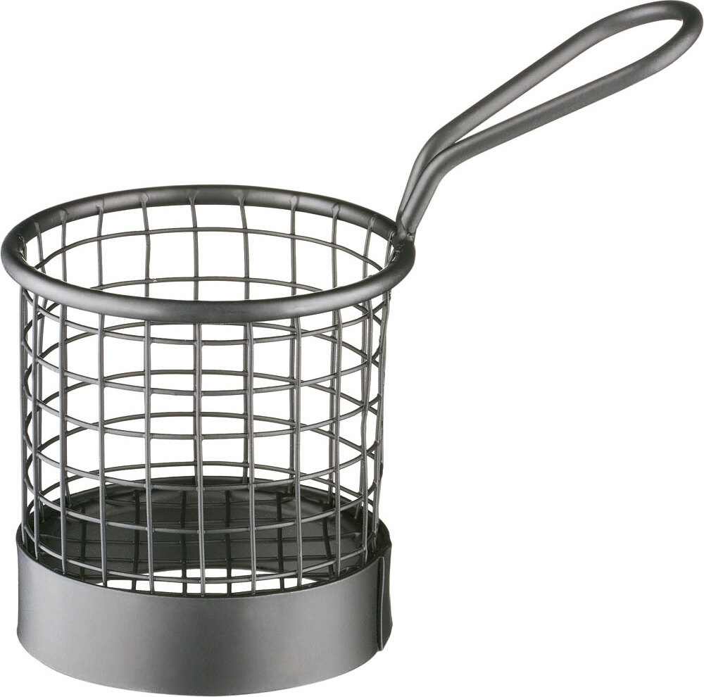 Stalgast Servier-Frittierkorb rund, Ø 80 mm, schwarz