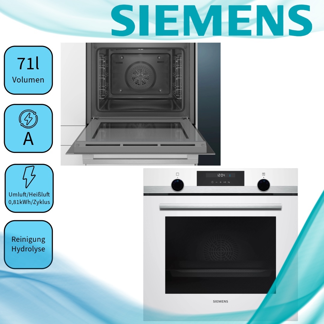 Siemens HB517ABW0, Stredná, Elektrická rúra, 71 L, 71 L, 50 - 275 °C, 275 °C