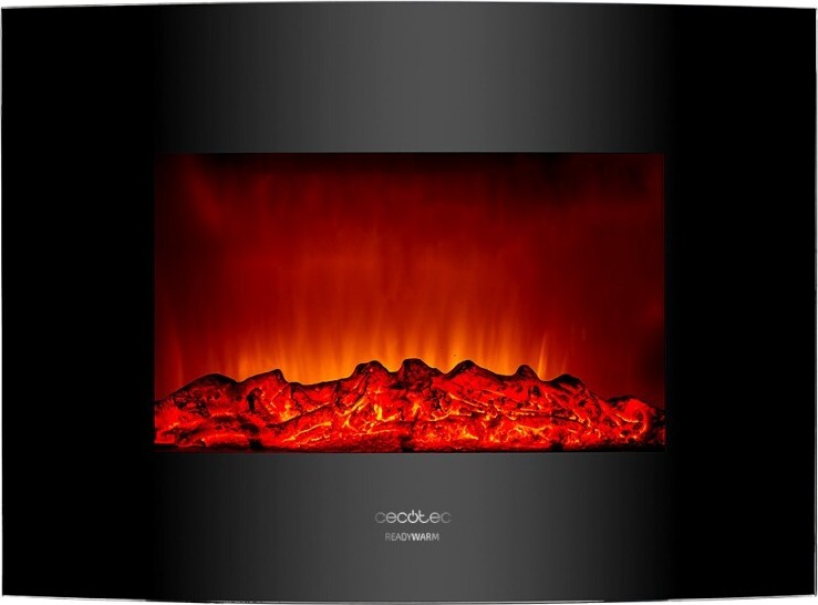 Cecotec Ready Warm 2200 Curved Flames vstavaný elektrický krb čierny