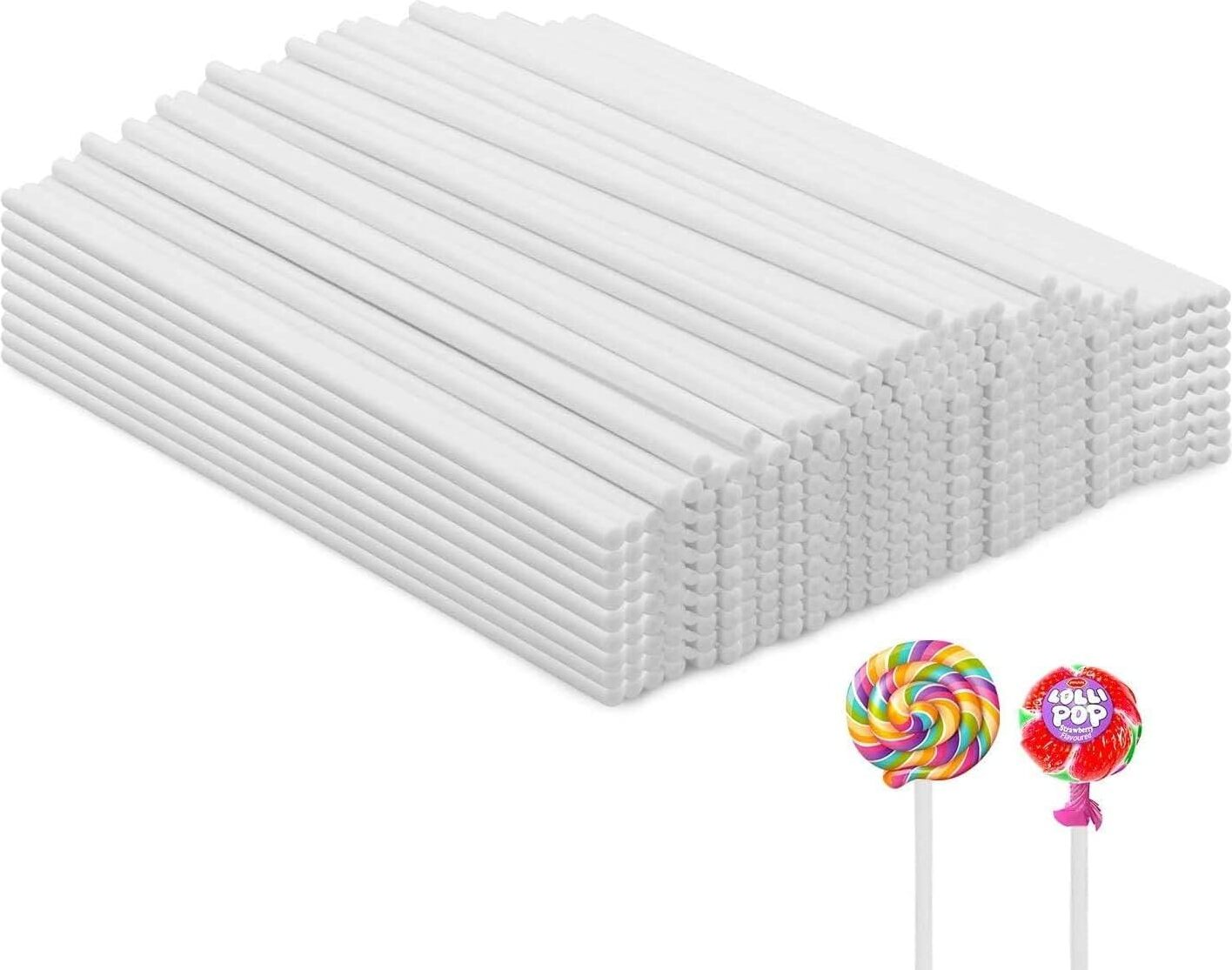 Zimtky Dolaso 100 Stück Cake Pop Stiele,Cakepop Stiel 100mm*3.5mm,Cake Pops Stiele,Cakepopstiel,Lolli Stiele,Cake Pop Sticks,Lollipop Sticks,Zur Herstellung von Lutschern, Kuchen, Desserts, Z250913B0C7B7CWCC