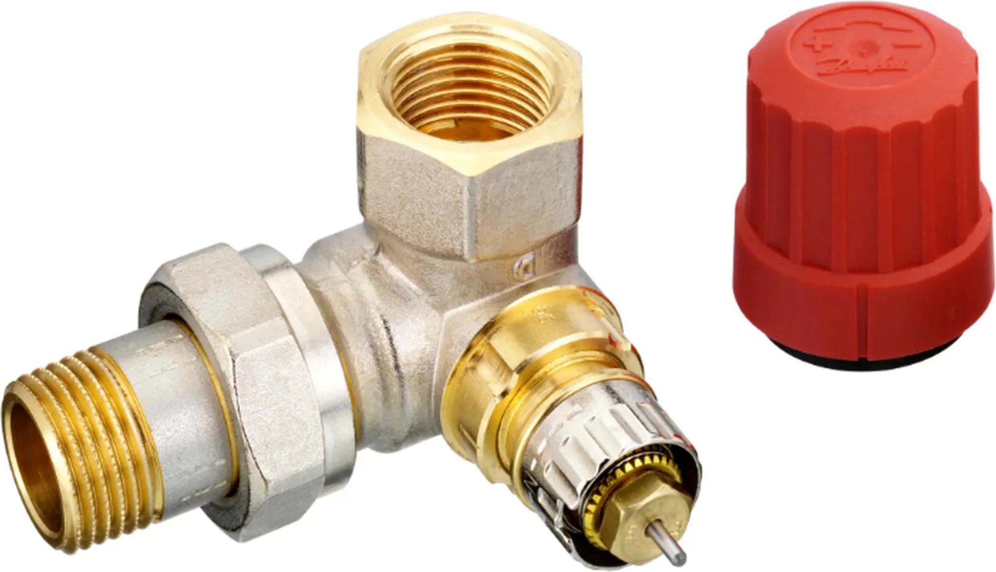 Danfoss Ventilgehäuse RA-N 15 R 1/2, WE links, matt vernickelt, 1 Stk.