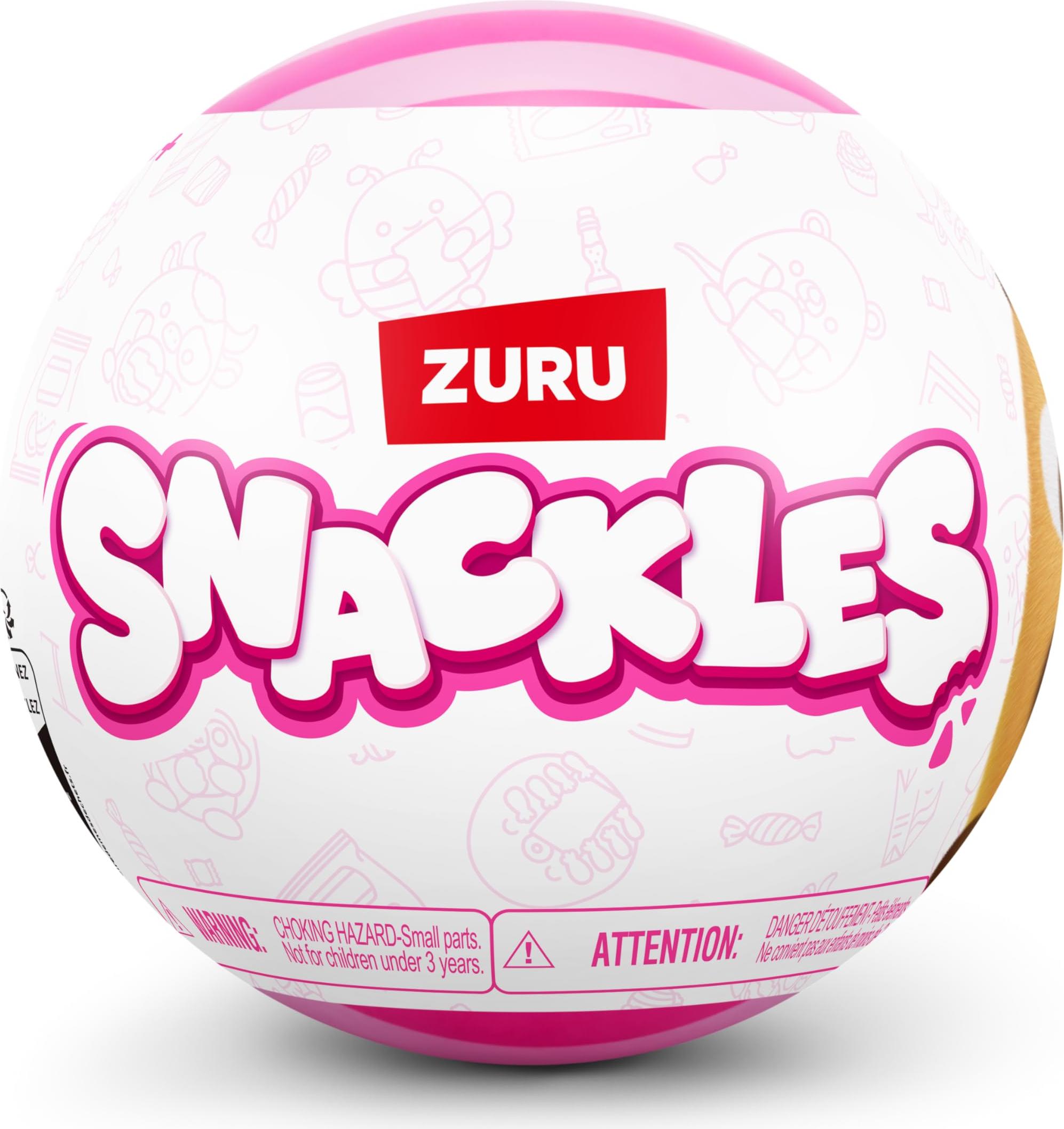 Snackles 13 cm großes Plüschspielzeug Serie 3 von ZURU, Plüschspielzeug mit Snackmarken-Accessoire 77689-INT