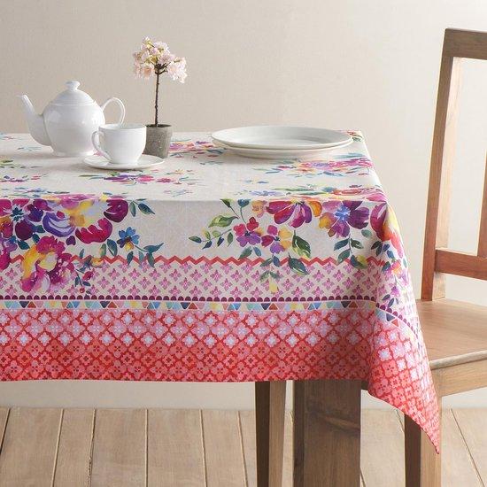 OEM Kleidung für den Tisch, 100% Baumwolle, 160 cm x 220 cm dekorativ, waschbar, quadratisches Tischkleid, Tischkleid für Muttertag, Essen, Küche, Camping, rosa Garten - Frühling/ Sommer 2026