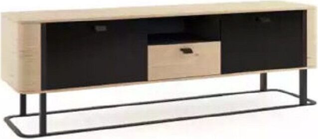 Wohnzimmer TV-Schrank Holz Edelstahl Modern JVmoebel