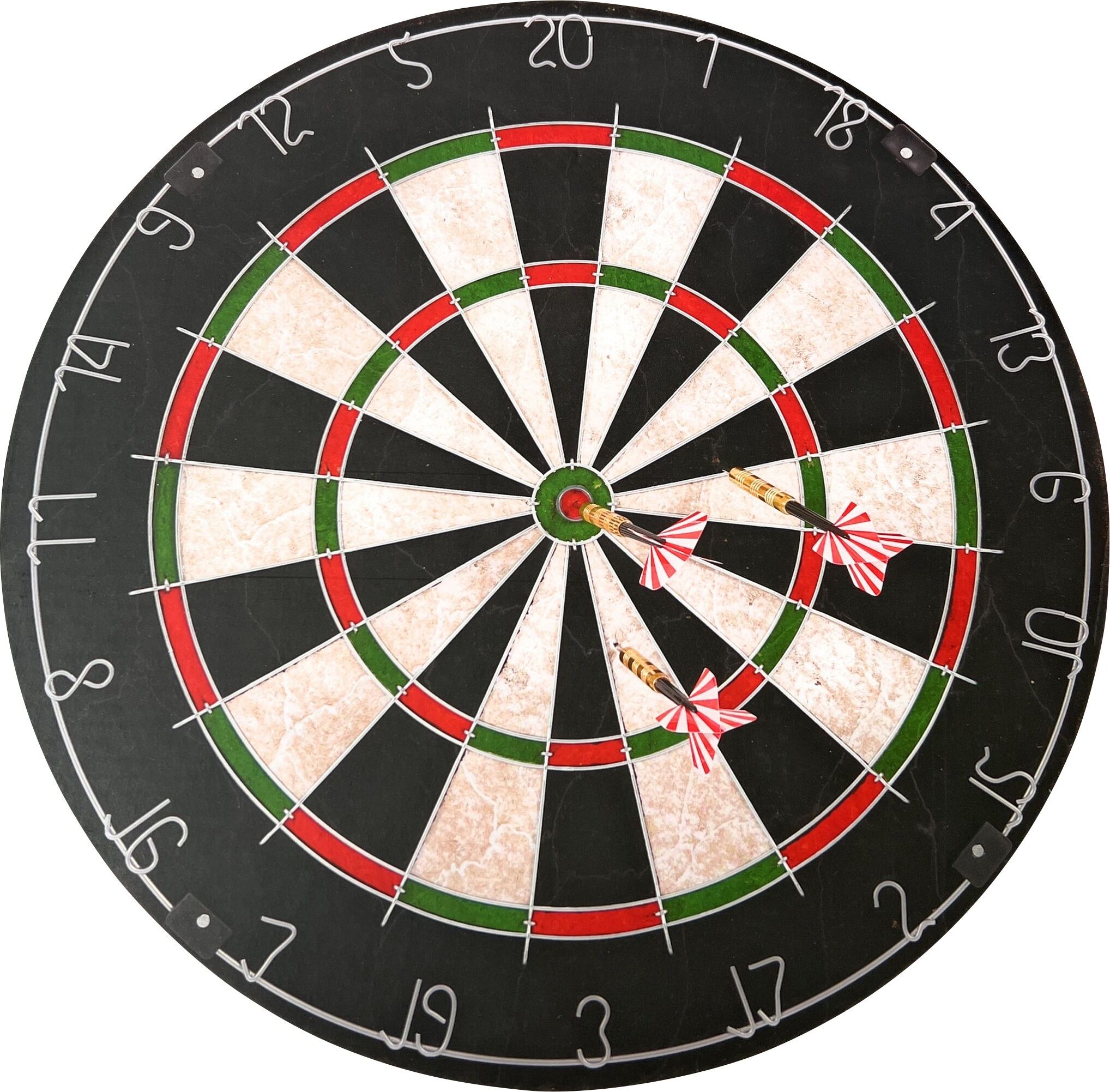 aspiria|nonfood GmbH Sisal Dartscheibe inkl. 3 Dartpfeilen, Abwurflinie, Maßband und Montagematerial D4.03_097_4,5