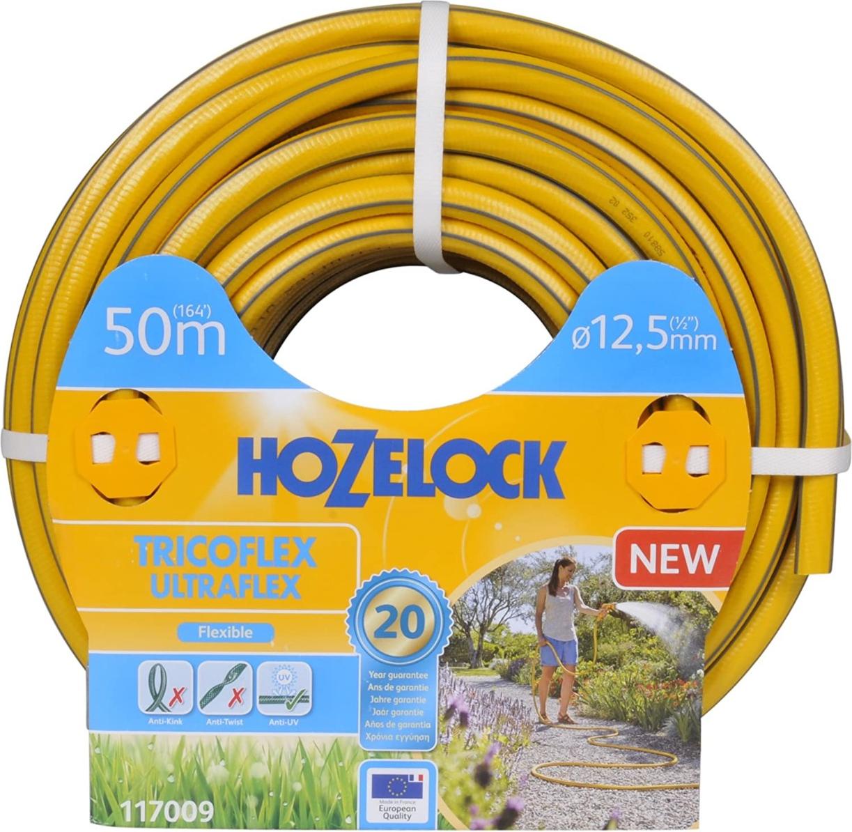 Hozelock 117009, 50 m, Grau, Gelb, Nur der Schlauch, PVC, 1,25 cm, Frankreich