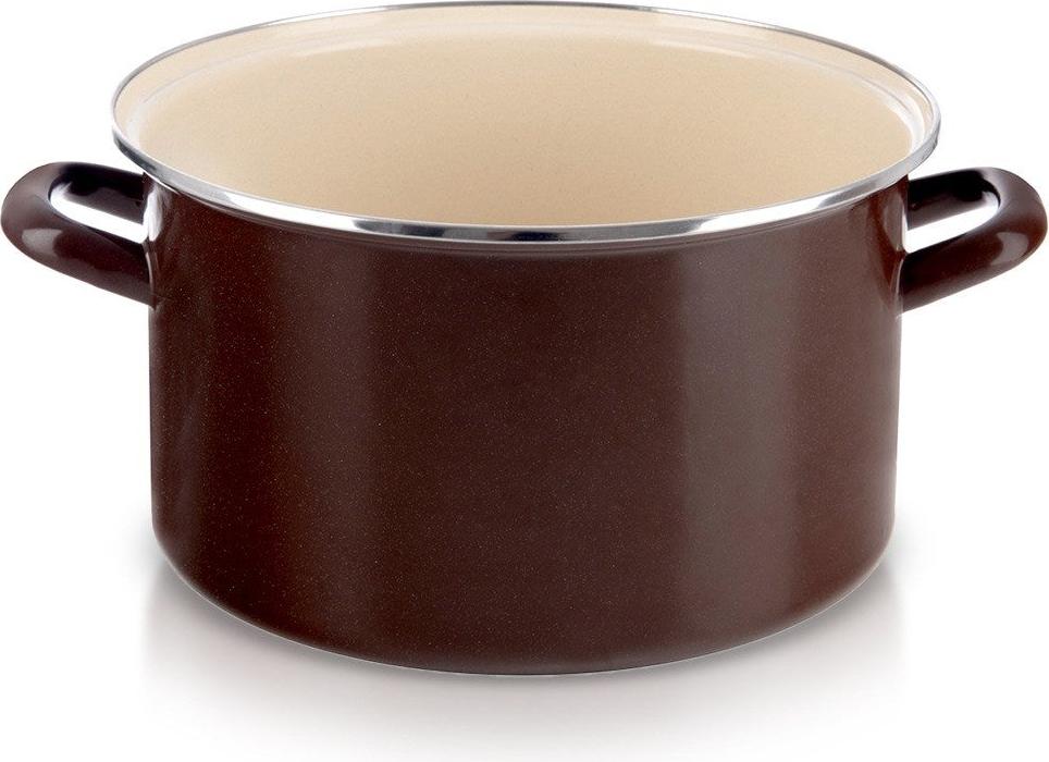 Orion Retro-Emaille-Topf 30cm, 10L, braun, spülmaschinensafe