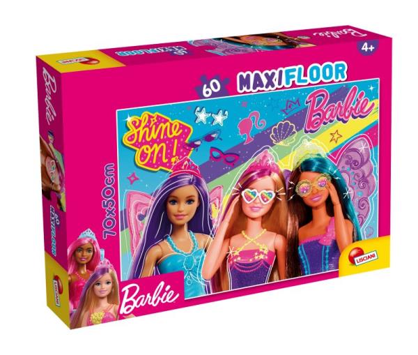 Liscianigiochi Puzzle Barbie MaxiFloor 60 Stcke 70 x 1,5 x 50 cm 47243