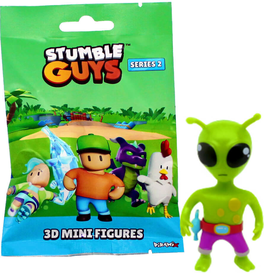 Panini Stumble Guys 3D Sammelfiguren Serie 2 - Chrome Crystal - Figur 15. Green Alien