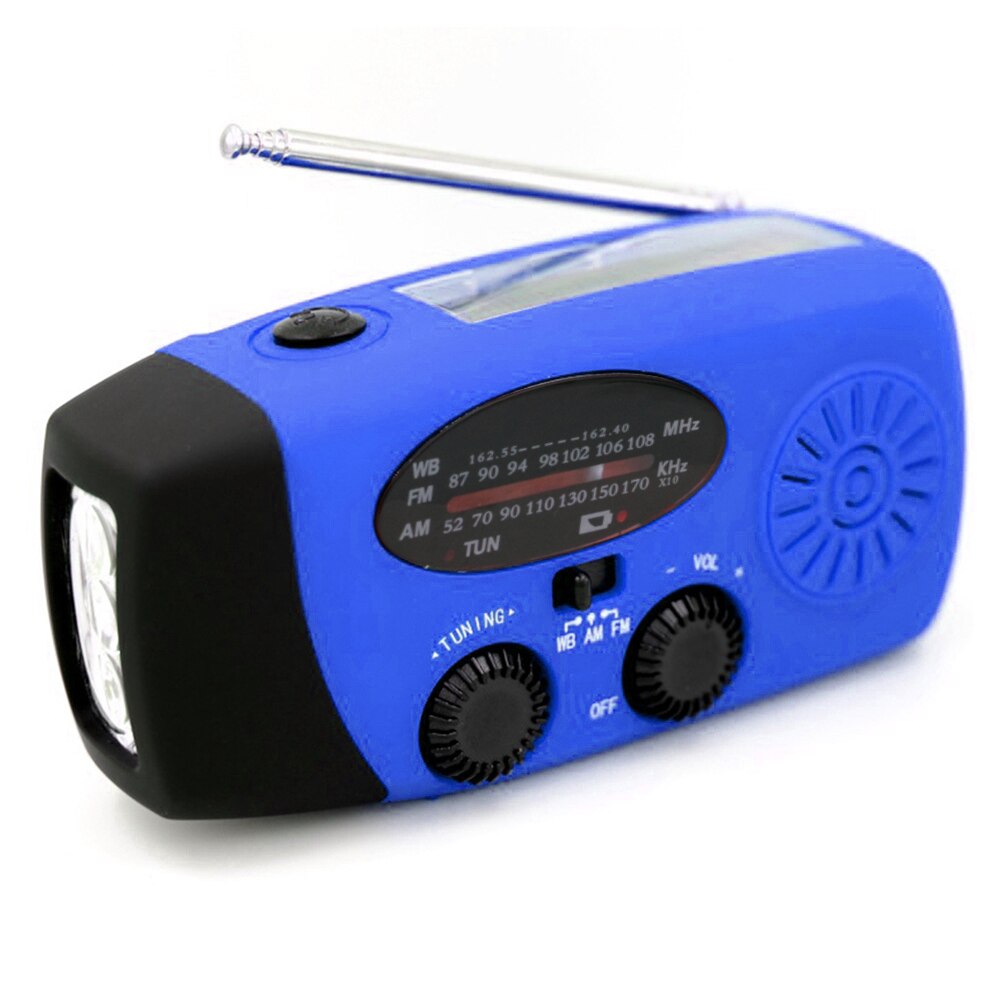 ANTCOOL 2000mAh Notfall Solar Handkurbel AM FM NOAA Wetter Radio LED Licht USB Ladegerät Outdoor