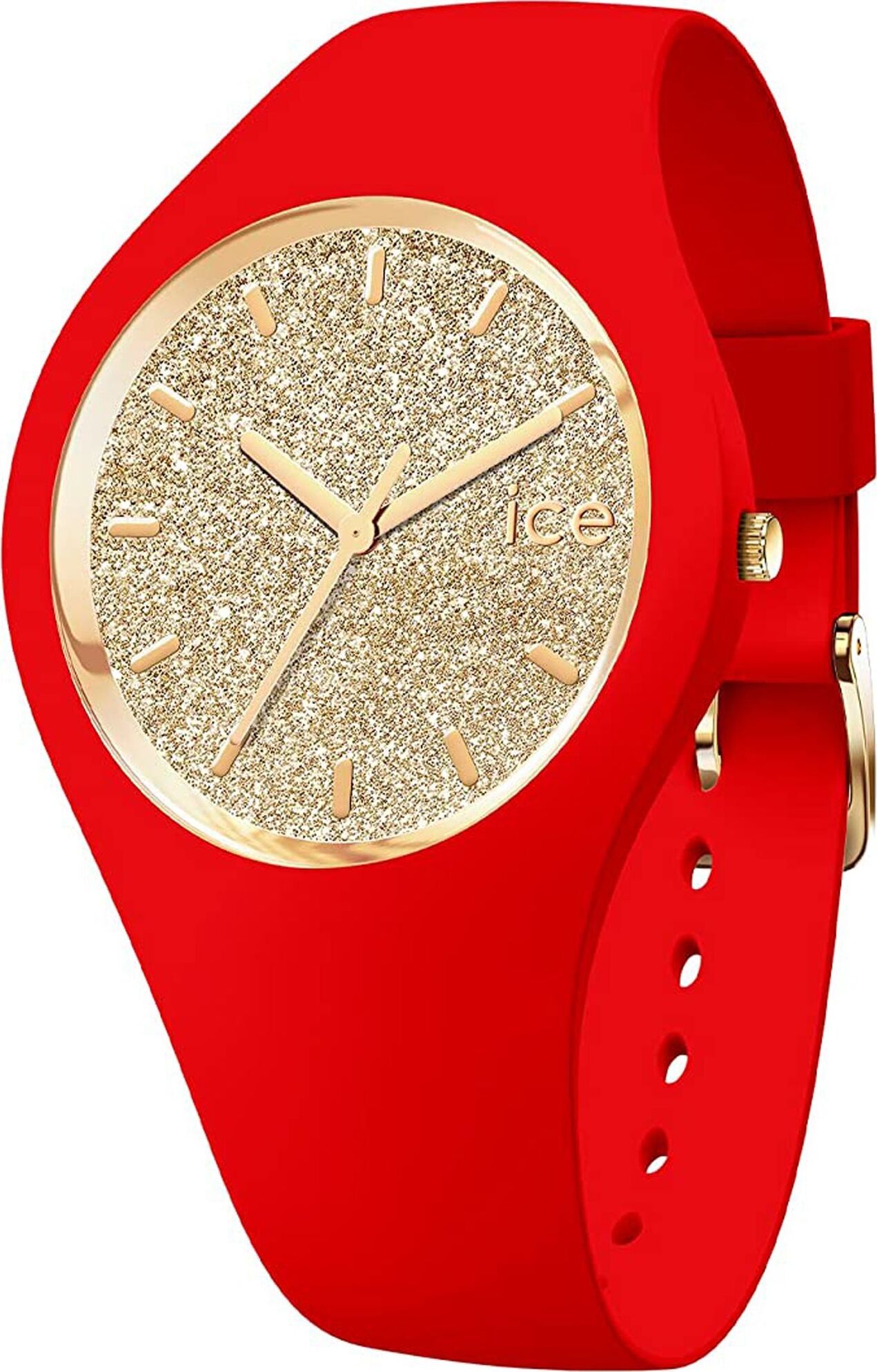 Náramkové hodinky Ice-Watch ICE s trblietkami - Červená vášeň - Medium - 3H 021080