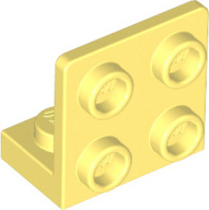LEGO uholník: 25 konzol 1x2/2x2, 90°, svetložltá