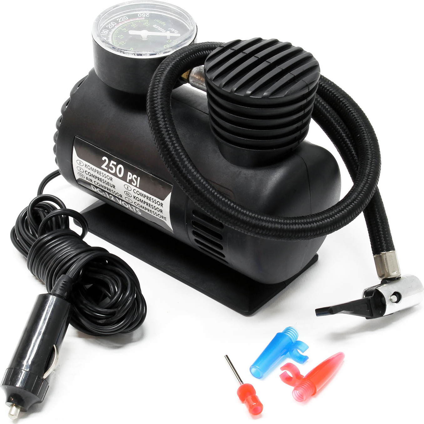 Wiltec mini compressore 12V / 17 bar (250 PSI), compressore