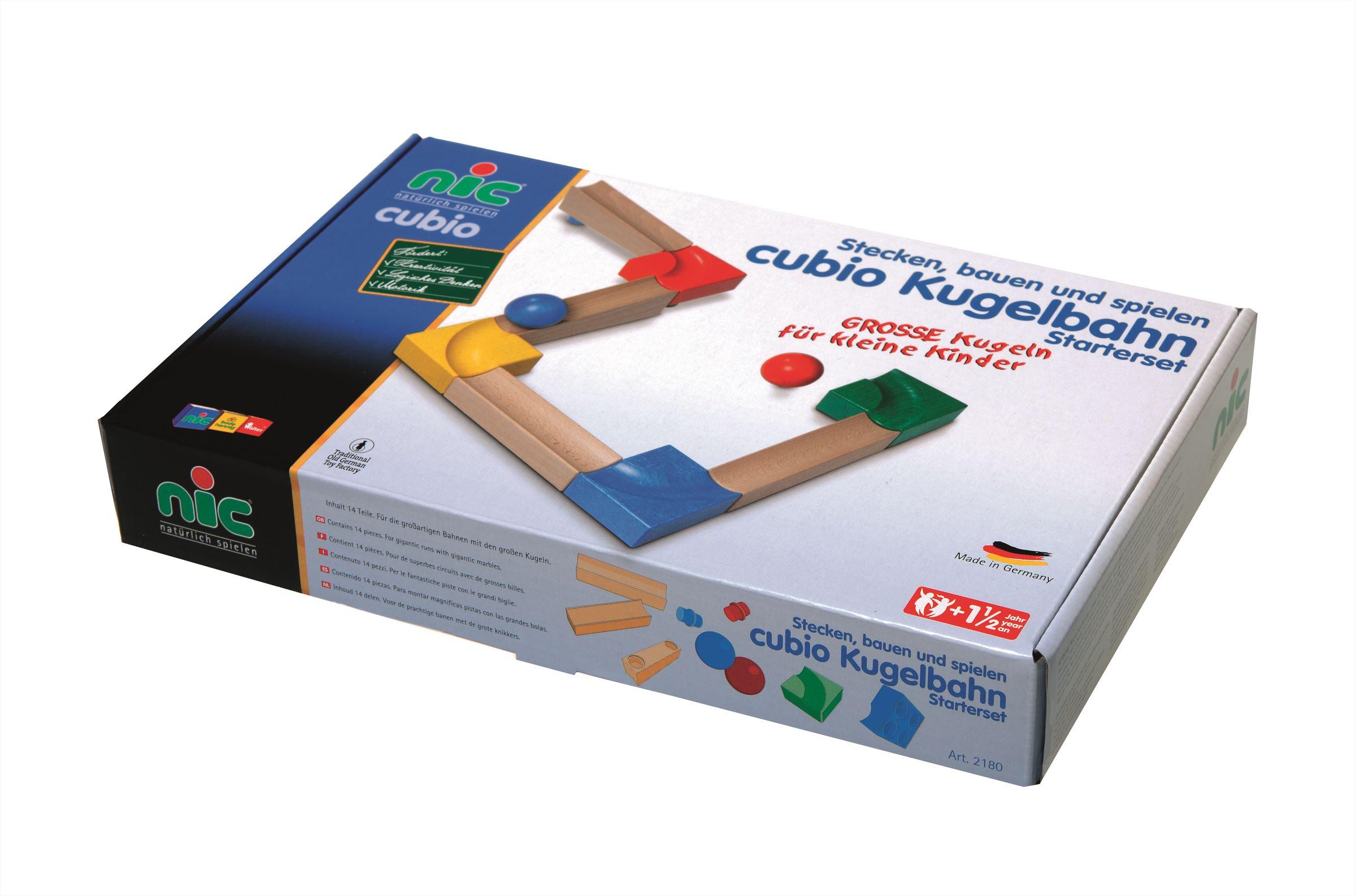 nic Kugelbahn Starter Set Holzspielzeug Kugelbahn für Kinder 2180
