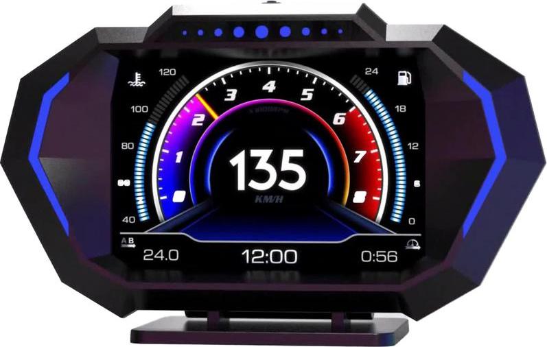 Longood Bordseitige Anzeige HUD P24, LCD, OBDII, GPS