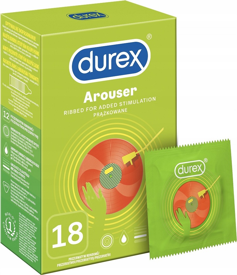 Durex Prezerwatywy Arouser, 18 sztuk