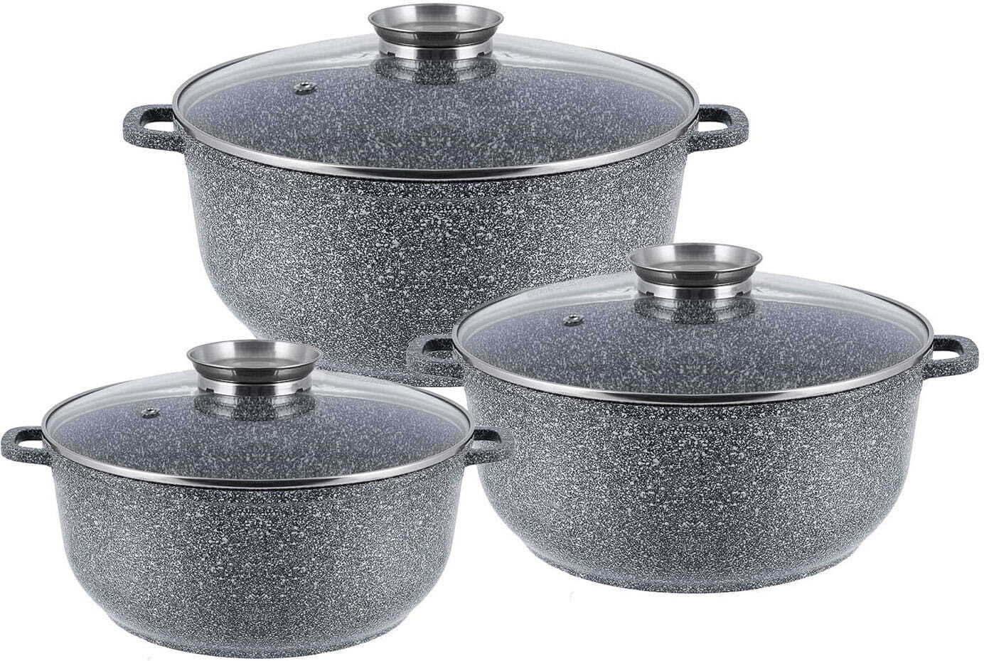 Zilner 6-tlg. Topfset,Topfset Induktion Kochtopf Set|induktions Töpfe Set, Kochtöpfe, Töpfe Induktion Topfset induktionsgeeignet ZL-7056 10L+13L+18L Z-7056