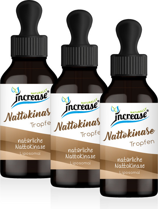Increase Nimm 3, zahl 2 Aktion Liposomale Nattokinase Tropfen hochdosiert - 2000FU Nattokinase pro Tag (180.000FU Nattokinase in 3 Flaschen) - Keto MCT Öl
