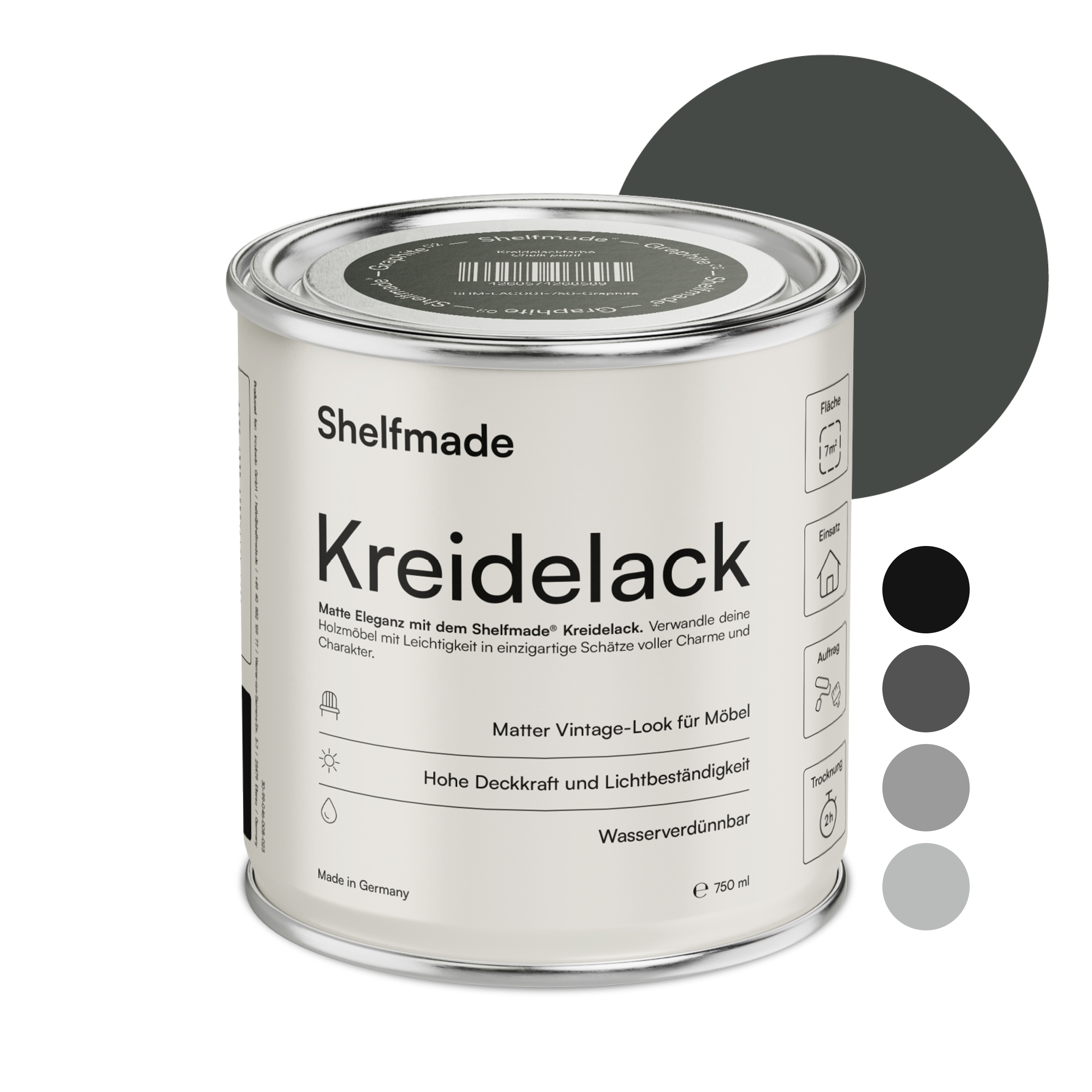 shelfmade Kreidefarbe Möbel Shabby Chic Holzlack DIY - Chalk Paint matter Look