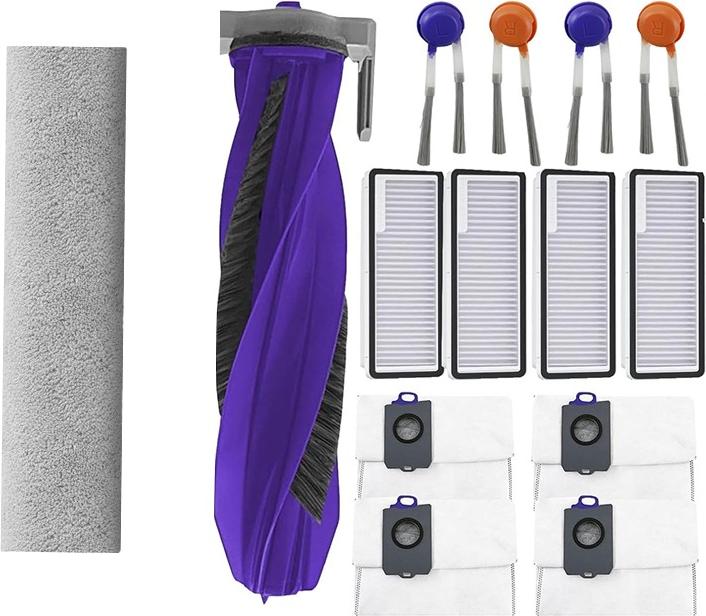 INF Ersatzteil-Set für Yunji Xiaoyao 002 Staubsaugerroboter - Bürsten, Filter, Wischtücher und Staubbeutel Set 391877