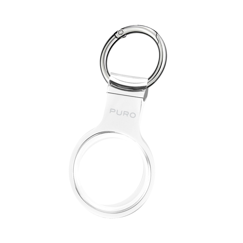 PURO NUDE Case - Silikónová kľúčenka Apple AirTag (priehľadná)
