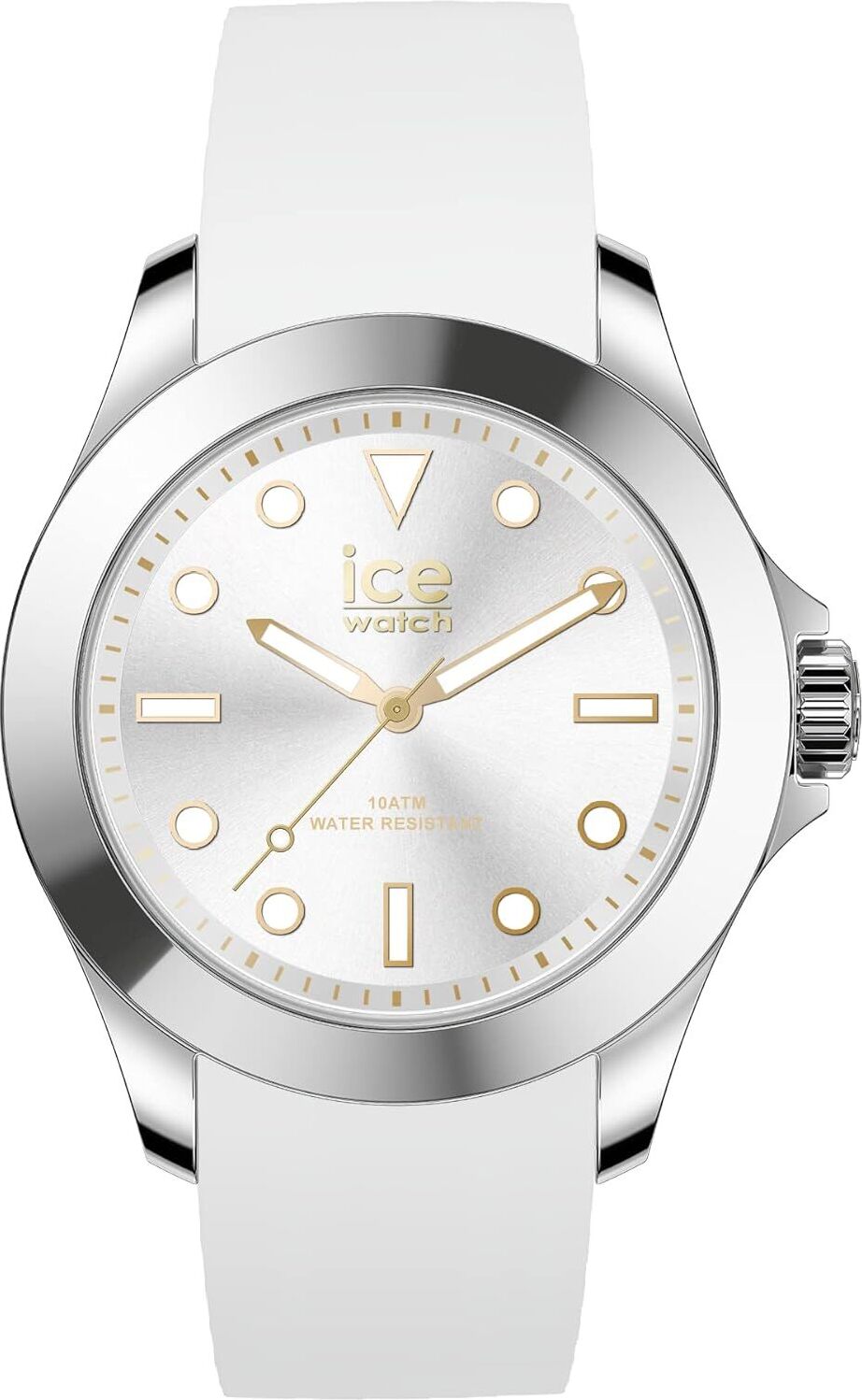 Hodinky Ice Watch Analog 'Ice Steel - Classic - White Gold' Damen Uhr (Medium) 020384